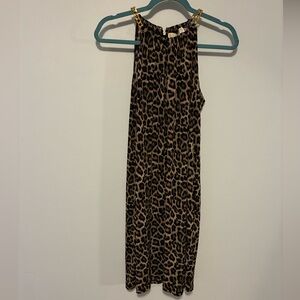 Michael Kors Dark Camel Animal Print Dress